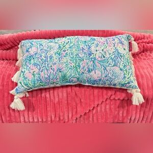 Lilly Pulitzer Blue and Pink Pillow